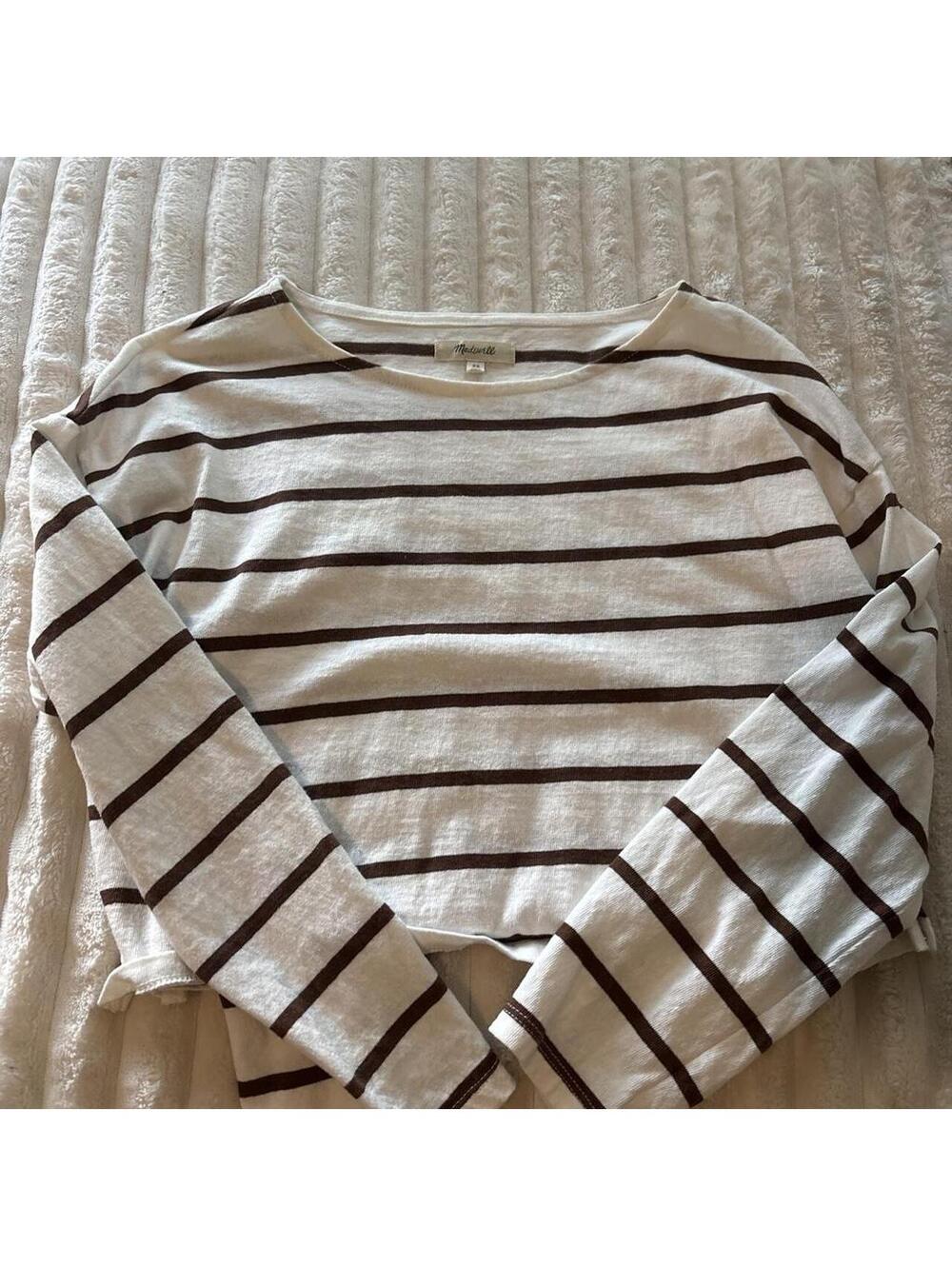 Madewell Women's White and Cream Shirt